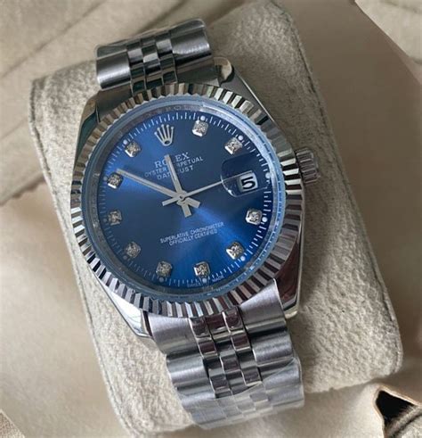 rolex dames blauwe wijzerplaat|Rolex Datejust.